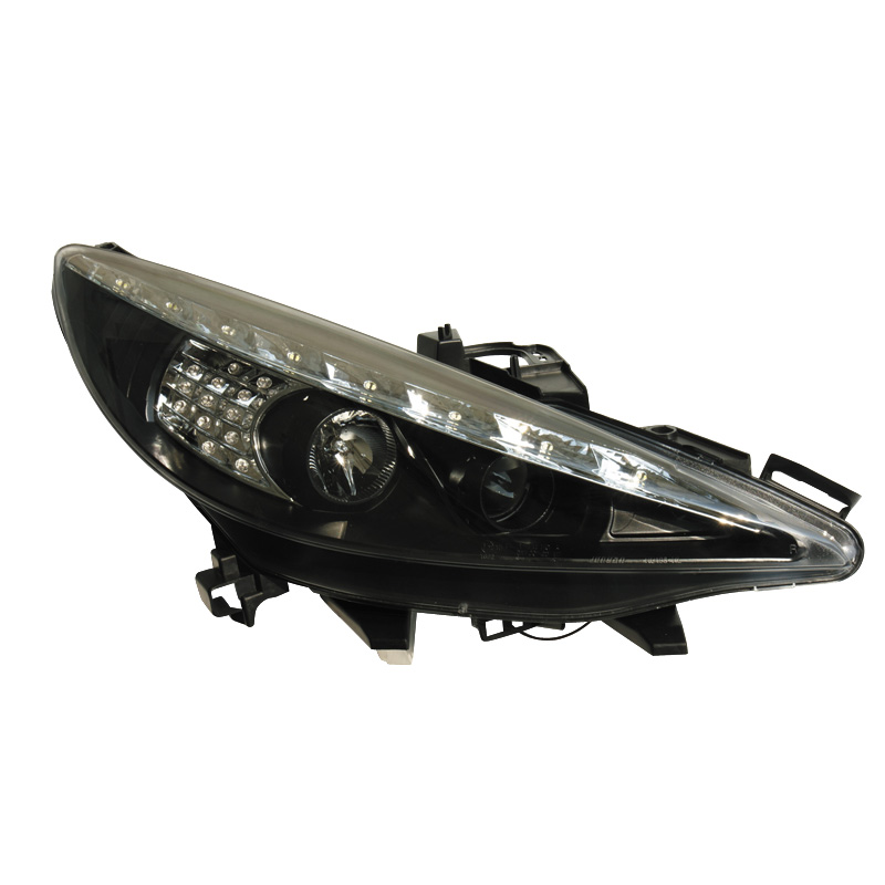 Set Headlights in DRL-Look  Peugeot 207 3/5-doors - Black
