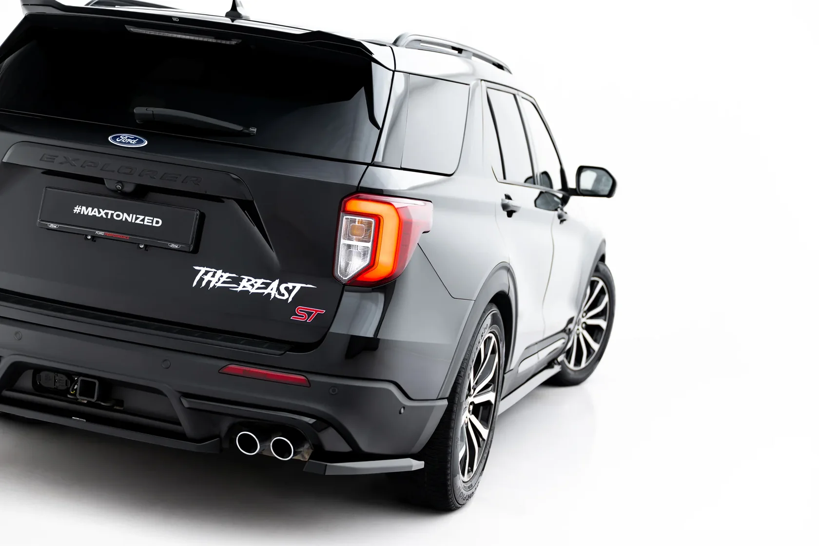Achter-Zij Splitters passend voor Ford Explorer ST Mk6 Glans Zwart – Maxton Design
