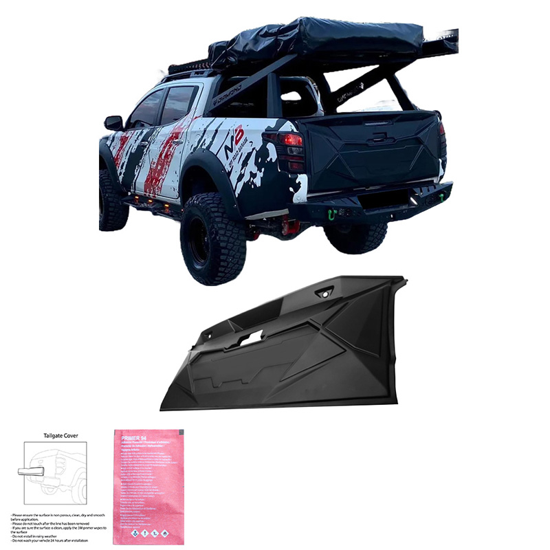 Tailgate Cover  Mitsubishi L200 Triton 5/6 2015- - Matt black