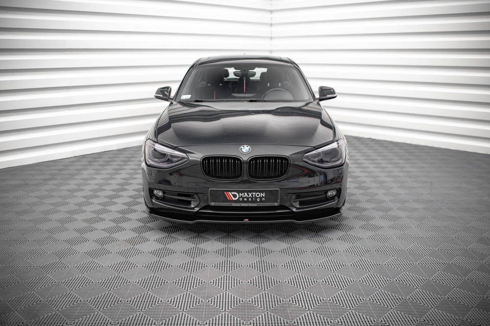 Voorspoiler passend voor BMW 1-Serie F20 Maxton Glans Zwart