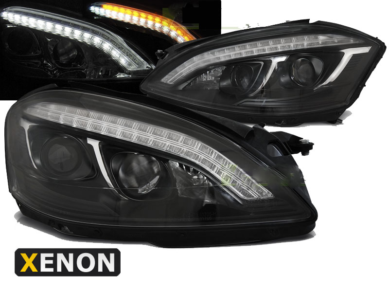 Headlights Mercedes W221 05-09 Xenon Tube Black