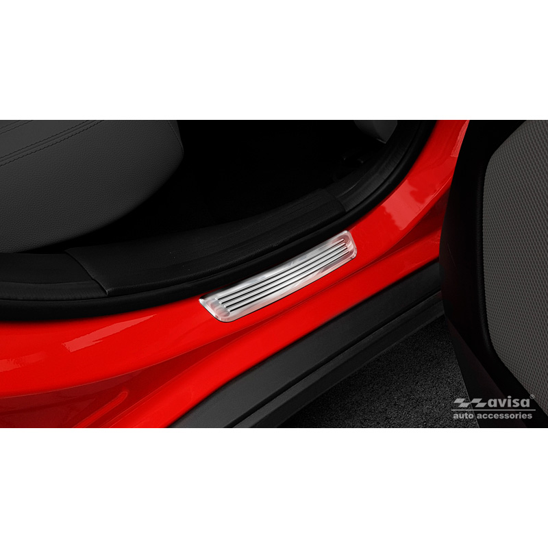 Inox door sill protectors  Mercedes GLA I (X156) 2013-2020 & GLA II (H247) 2020- - 2-pieces (rear doors)