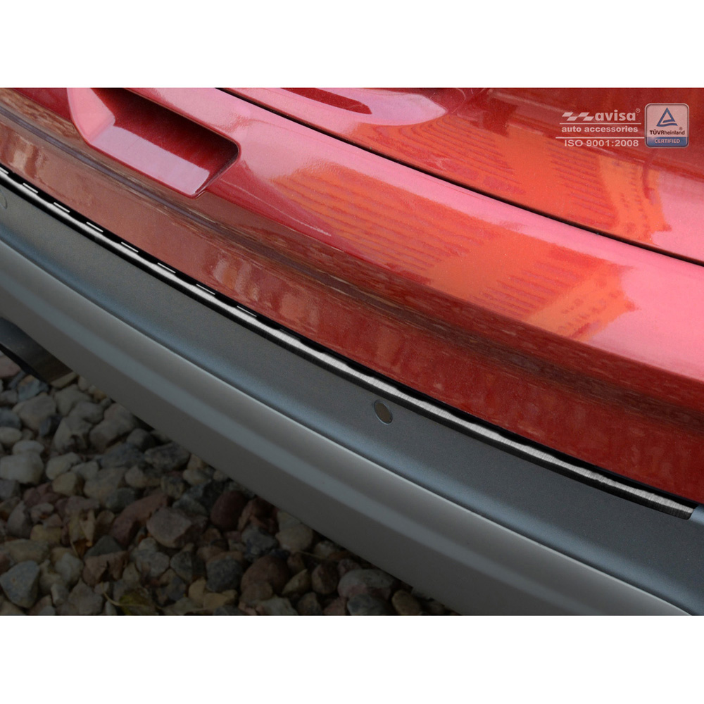 Black Stainless Steel Rear bumper protector  Ford Kuga II 2013-2019 'Ribs'