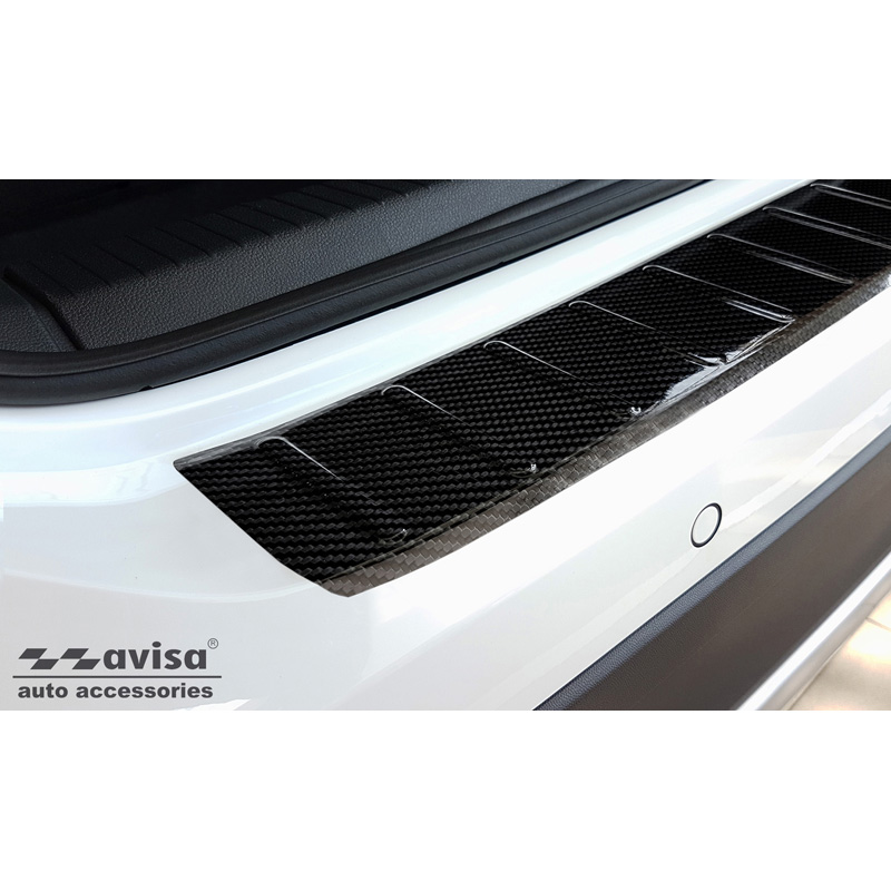Real 3D Carbon Rear bumper protector  Volkswagen T-Cross 2019-2024 & FL 2024- 'Ribs'
