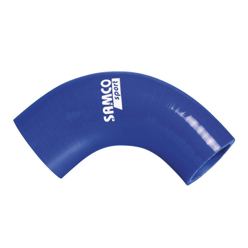 Samco 90 degree elbow reducer blue - Length 125mm - Ø76>60mm