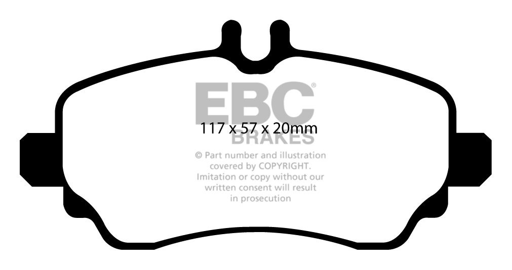 EBC Brakes MERCEDES Vaneo 1.7 D 2002-2006 Remblokken voorzijde g