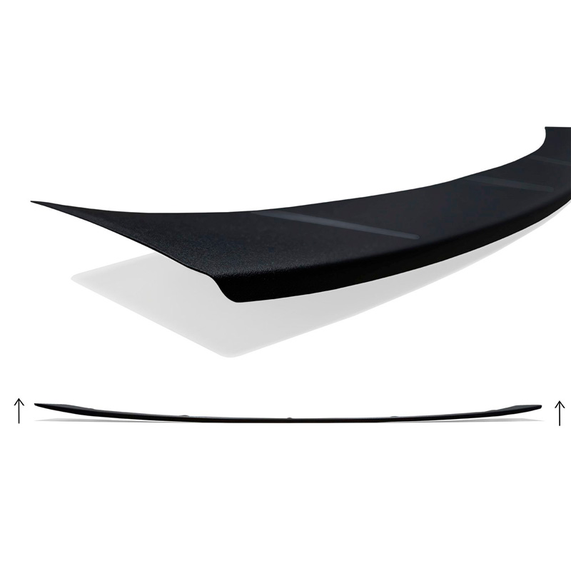 Avisa Matt Black Stainless Steel Rear bumper protector  BMW 5 Series Touring (G31) Facelift 2020-2024 with M-Package 'Ribs'