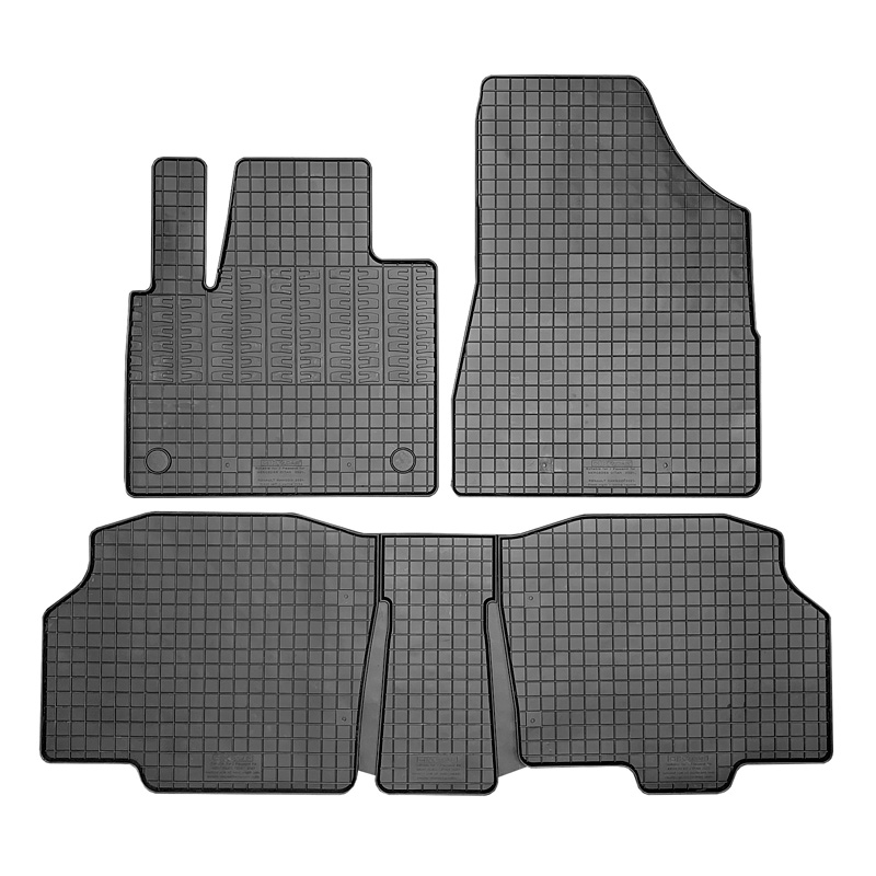 Rubber car mats set  Mercedes Citan Tourer / T-Class MPV (W420) & Renault Kangoo III MPV & Nissan Townstar MPV 2021- (5-pieces + fixing system)
