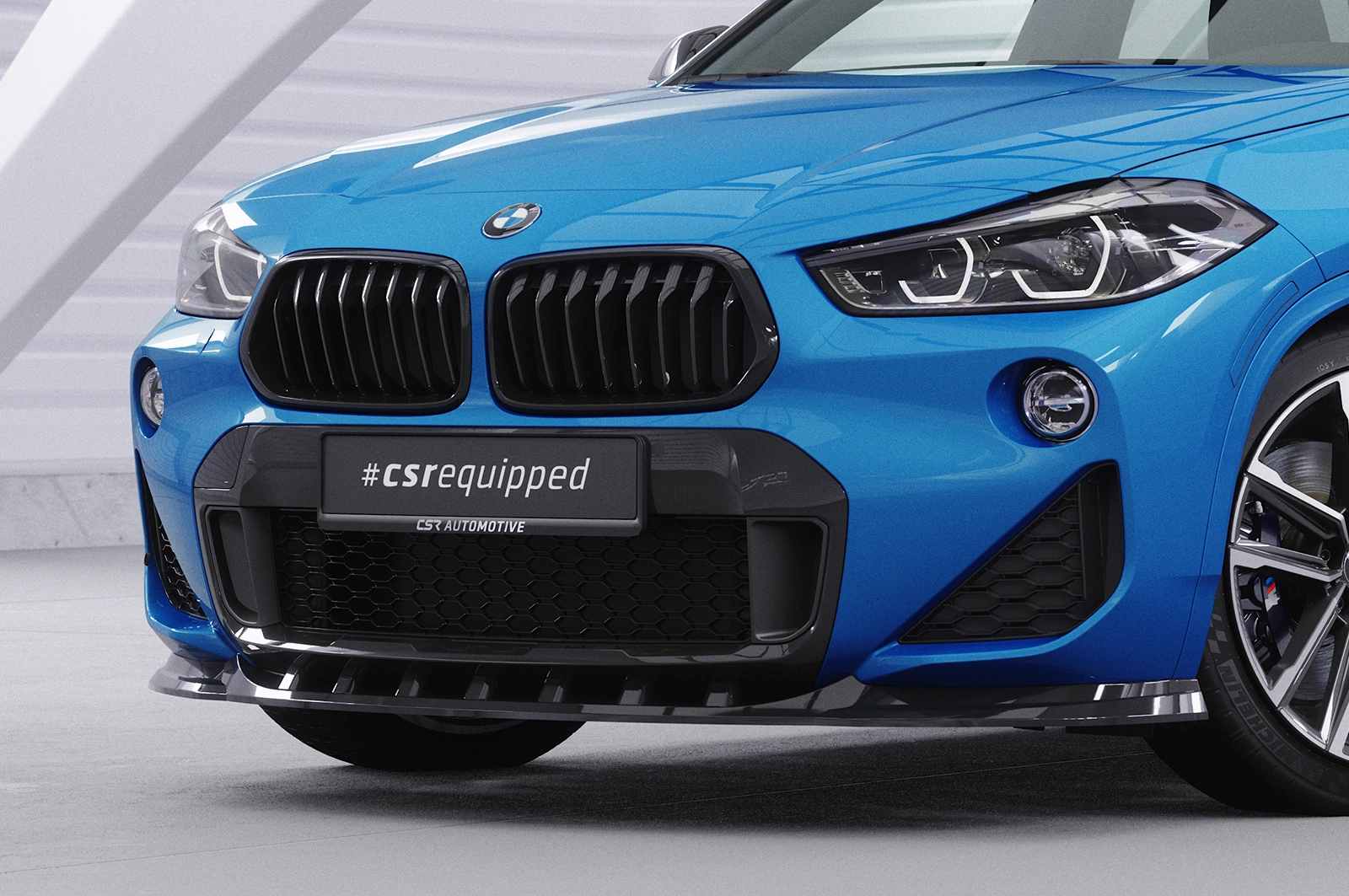 Voorspoiler passend voor BMW X2 F39 M-Paket Glans Zwart van CSR Automotive (2018-)