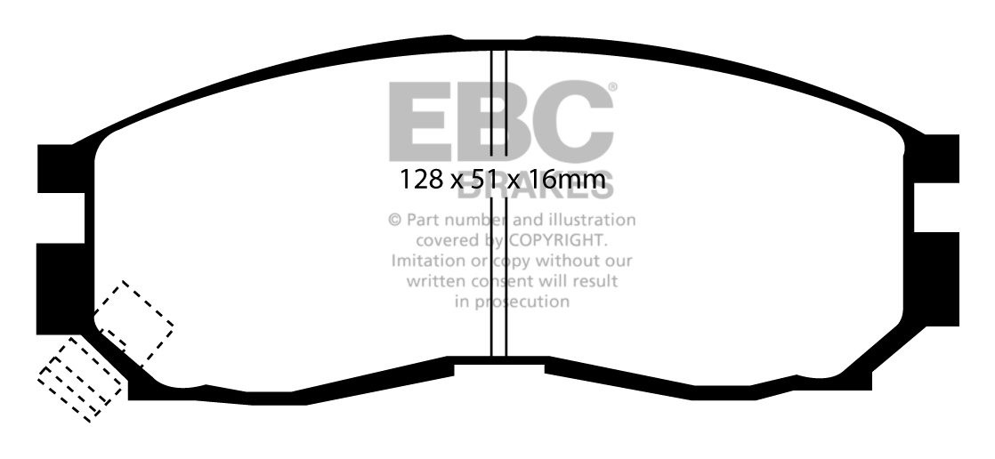 EBC Brakes PROTON Compact 1.6 (C98A) 95-2001 Remblokken voorzijd