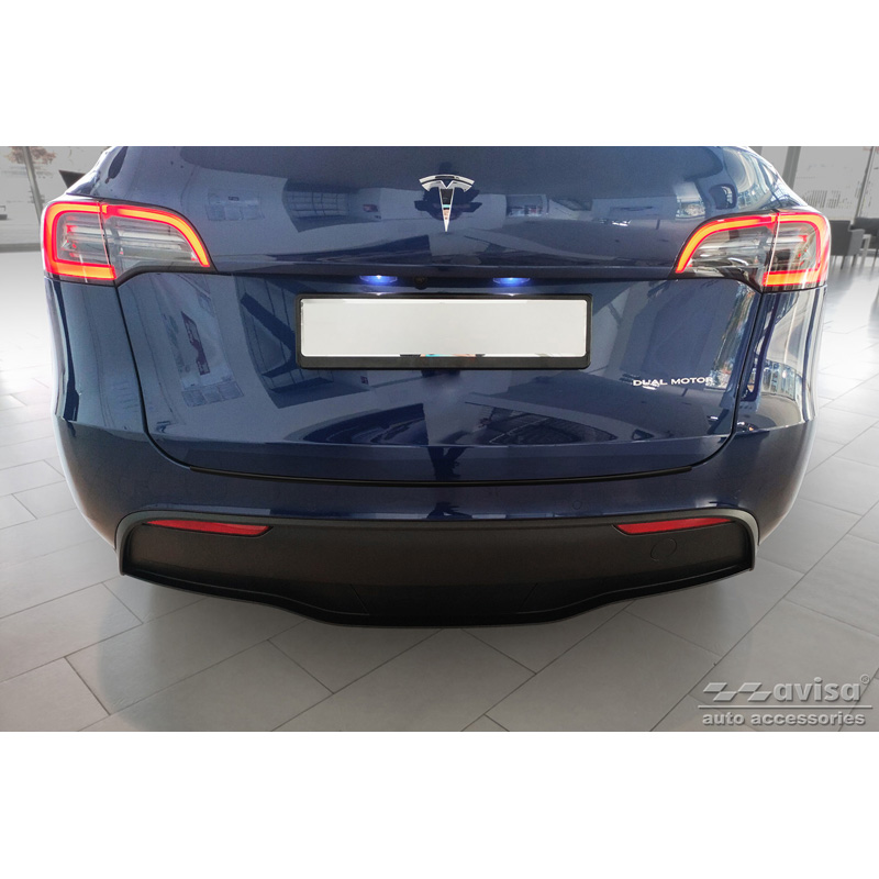 Matt Black Stainless Steel Rear bumper protector  Tesla Model Y 2020-