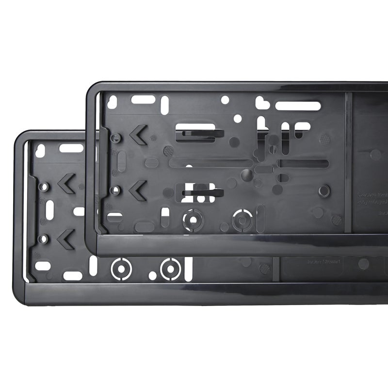 Alti Giri Set Synthetic license plate holders 52,7x12,8cm - Type Autodromo - Black - 2 pieces