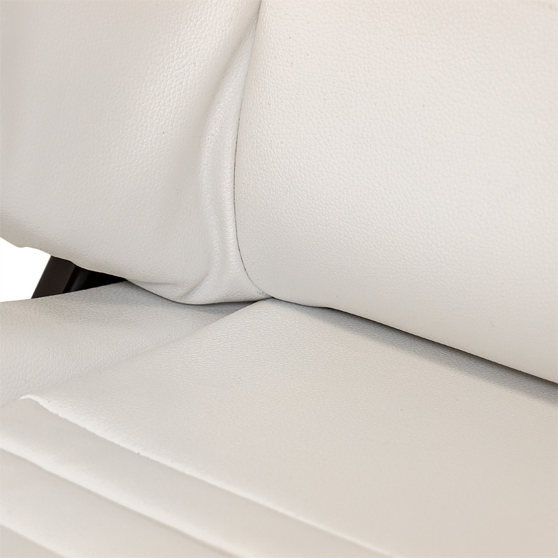 Sport seat 'Type T' - White/Black Synthetic leather - Dual-side reclinable back-rest - incl. slides