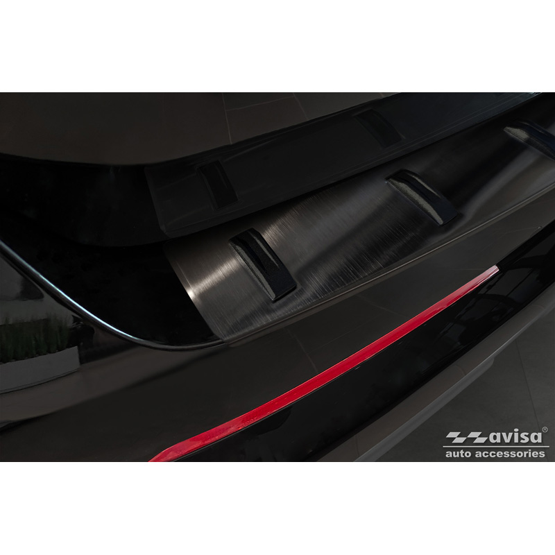 Black Stainless Steel Rear bumper protector  BMW X1 U11 / X1 U11 xLine 2022- 'STRONG EDITION'