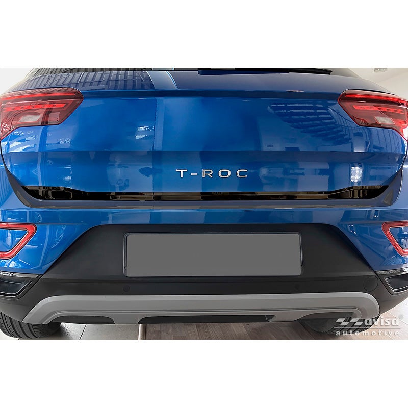 Avisa Black Chrome Stainless Steel Tailgate Trim  Volkswagen T-Roc 2017-2022 & Facelift 2022-2025 (incl. Cabrio)