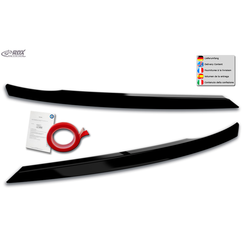 Head light spoilers  Seat Ateca & Cupra Ateca 2016-2021 (ABS Gloss Black)