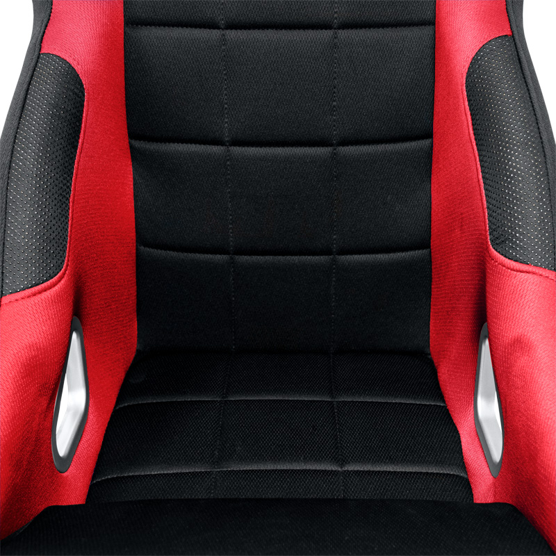 Sport seat 'K5' - Black/Red - Non-reclinable back-rest - incl. slides