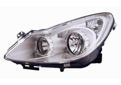koplamp, H7+H1, elektr verstelb, links Opel Corsa D, 2006-2011
