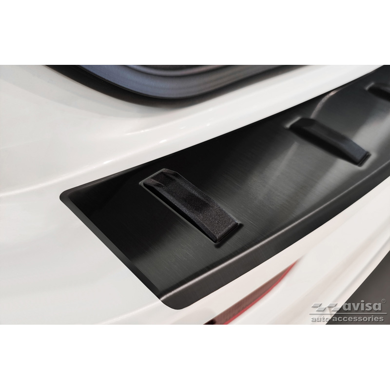 Black Stainless Steel Rear bumper protector  Volvo XC60 II 2017-2021 & Facelift 2021- (incl. R-Design) 'STRONG EDITION'