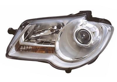 koplamp, H7+H7, incl stelmotortje, links VW Touran, 2006-2010