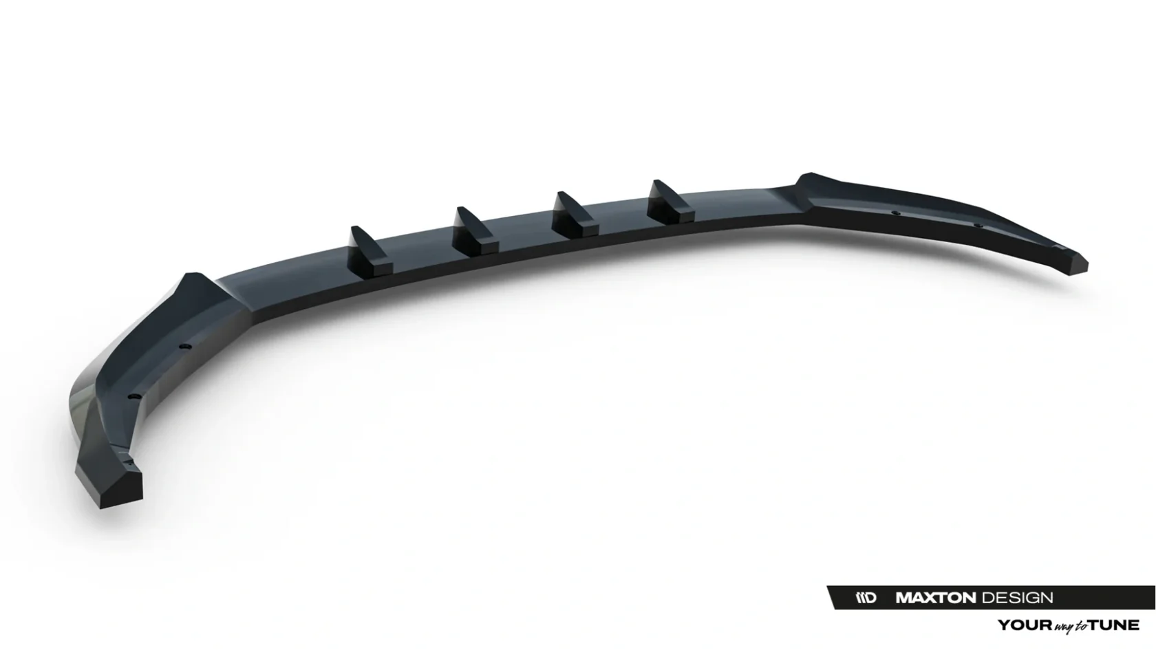 Voorspoiler passend voor Skoda Kodiaq RS Mk2 Glans Zwart