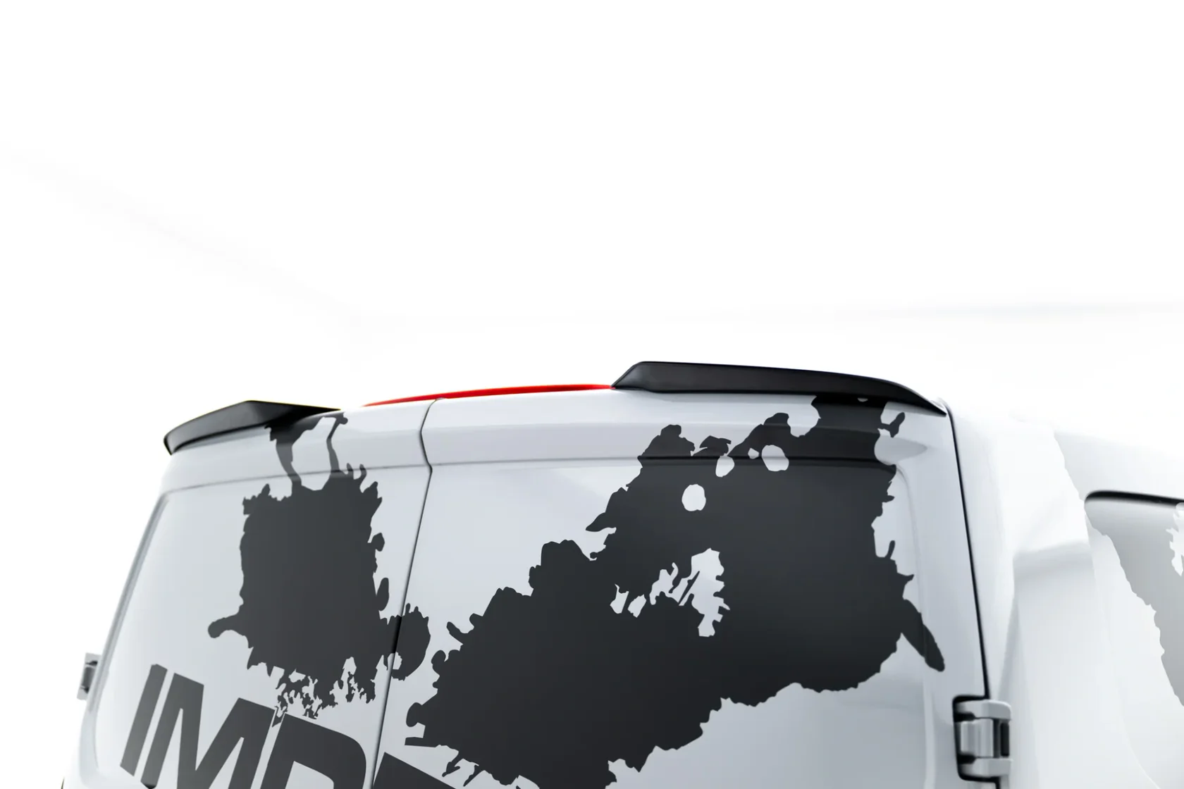Roof spoiler  Ford Transit Custom (V710) 2023- & Volkswagen Transporter T7 2024- (with 2 rear doors) (PU)