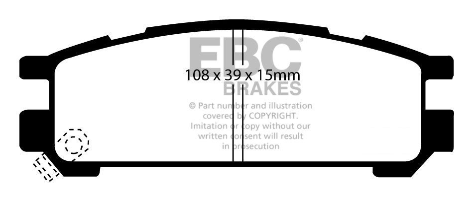 EBC Brakes SUBARU Legacy 2.0 (BD5) 94-96 Remblokken achterzijde