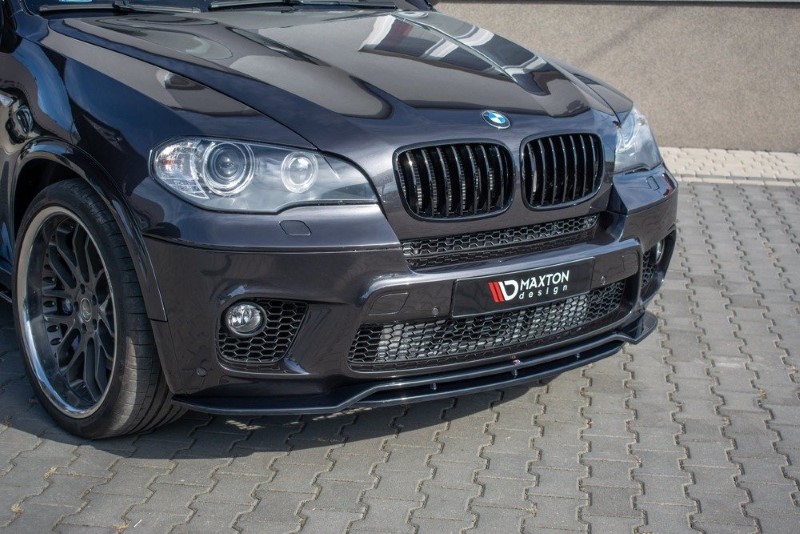 Voorspoiler passend voor BMW X5 E70 Facelift M-Pack Glanzend Zwart