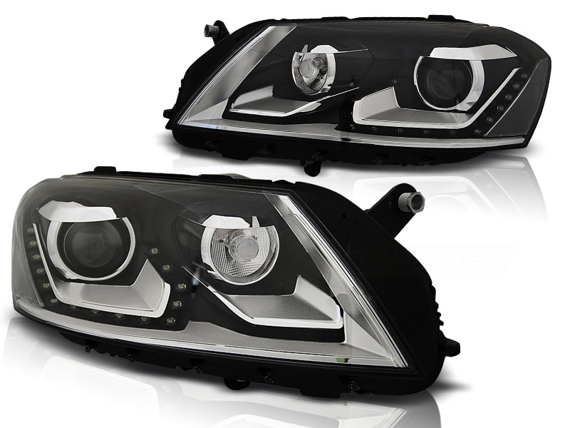 Headlights VW Passat B7 10-14 LED Dayline black