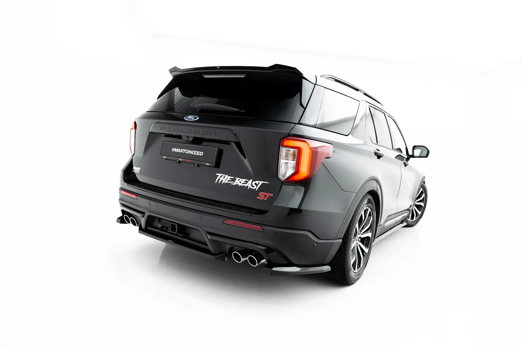 Achter-Zij Splitters passend voor Ford Explorer ST Mk6 Glans Zwart – Maxton Design