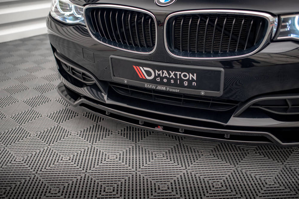 Voorspoiler passend voor BMW 3 Serie GT F34 Maxton Glans Zwart