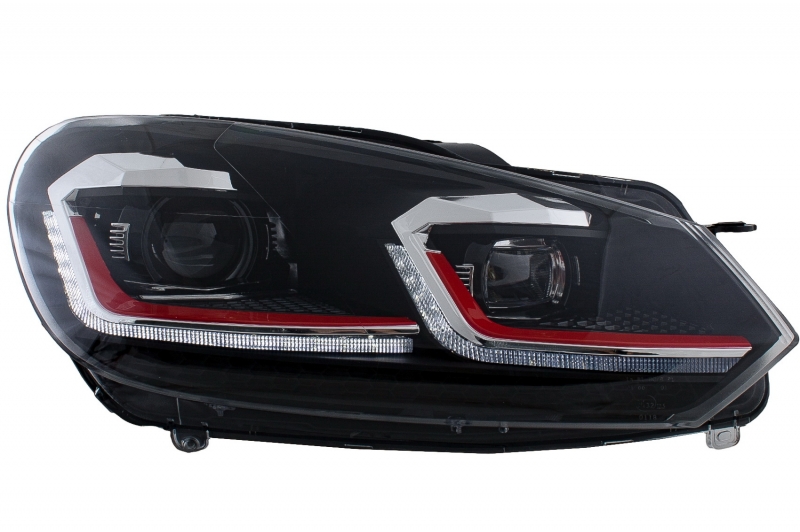 Headlights VW Golf VI in Golf 7.5 Look Dynamic LED GTI