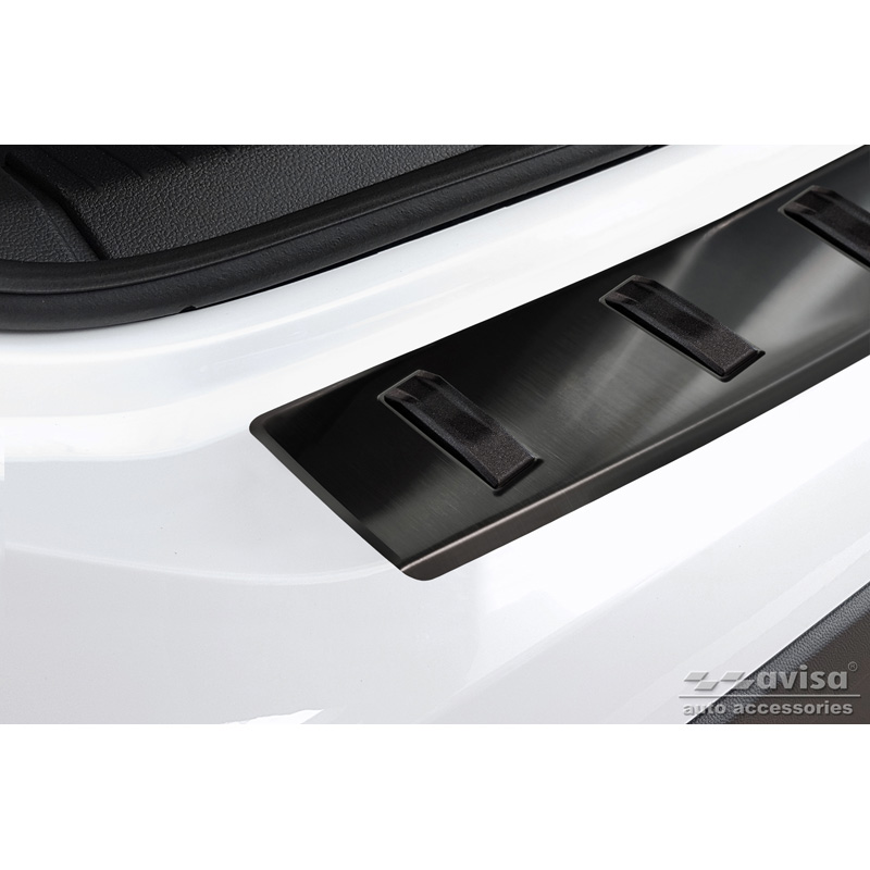 Black Stainless Steel Rear bumper protector  Volkswagen T-Cross 2019-2024 & FL 2024- 'STRONG EDITION'