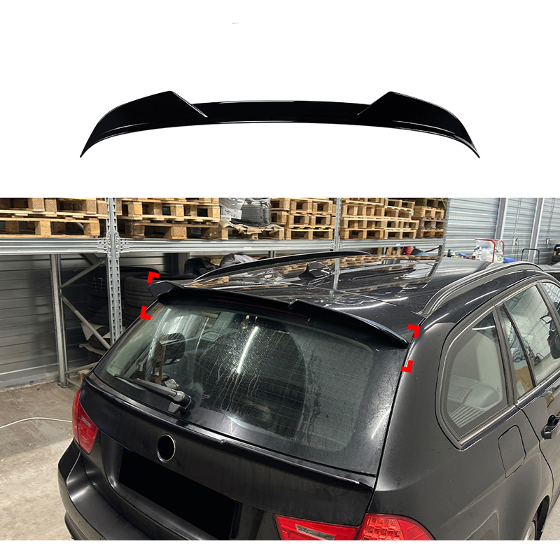 Roof spoiler (Spoiler Cap)  BMW 3-Series E91 Touring 2005-2012 (ABS Glossy Black)