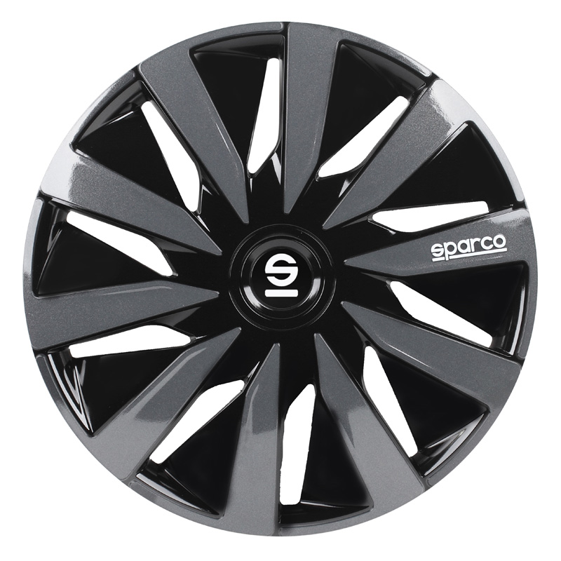 Sparco Wheel Covers Lazio - 14-inch - Black/Grey - Set of 4 pieces