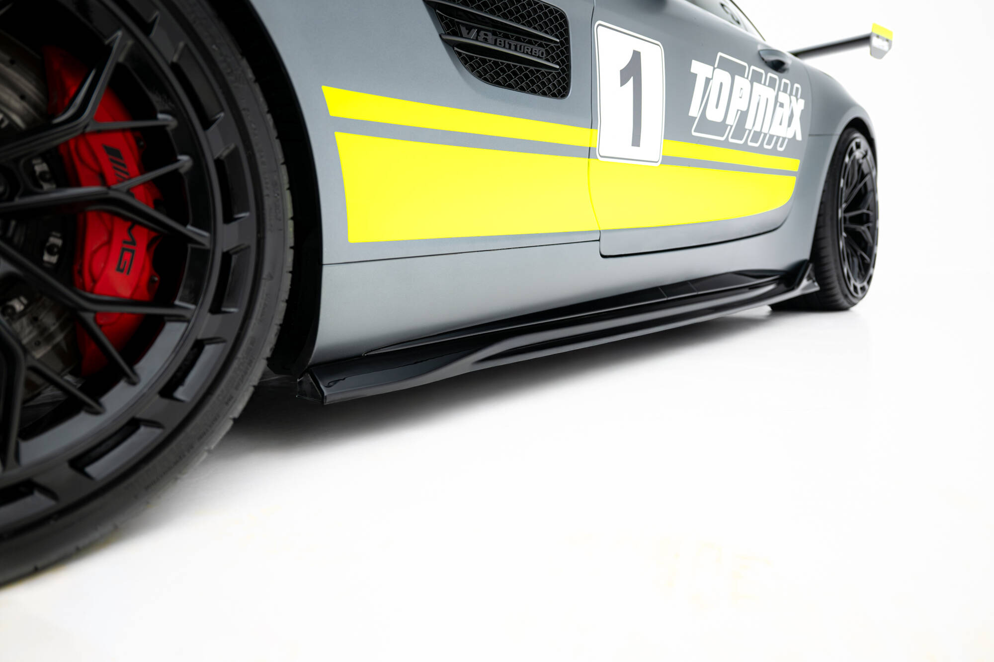 Zijskirts passend voor Mercedes-AMG GT C C190 Facelift Maxton Glanzend zwart