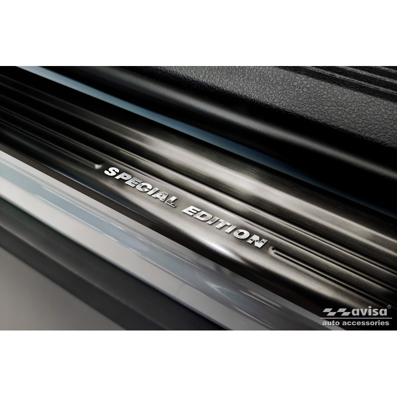 Black Stainless Steel Door sill protectors  Nissan Qashqai III 2021- - 'Special Edition' - 4-pieces