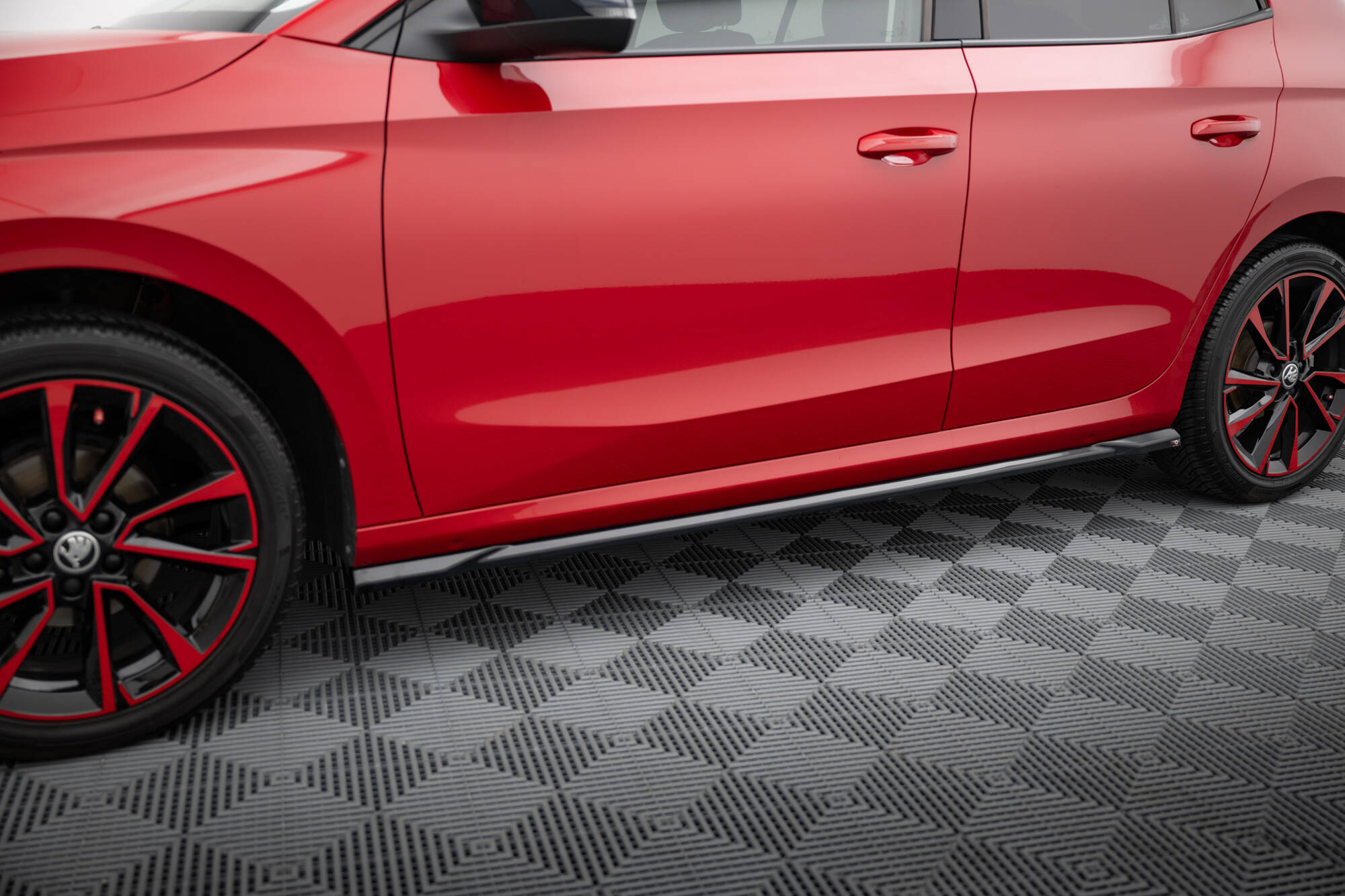 Bodykit passend voor Skoda Fabia MK4 Maxton Glanzend zwart