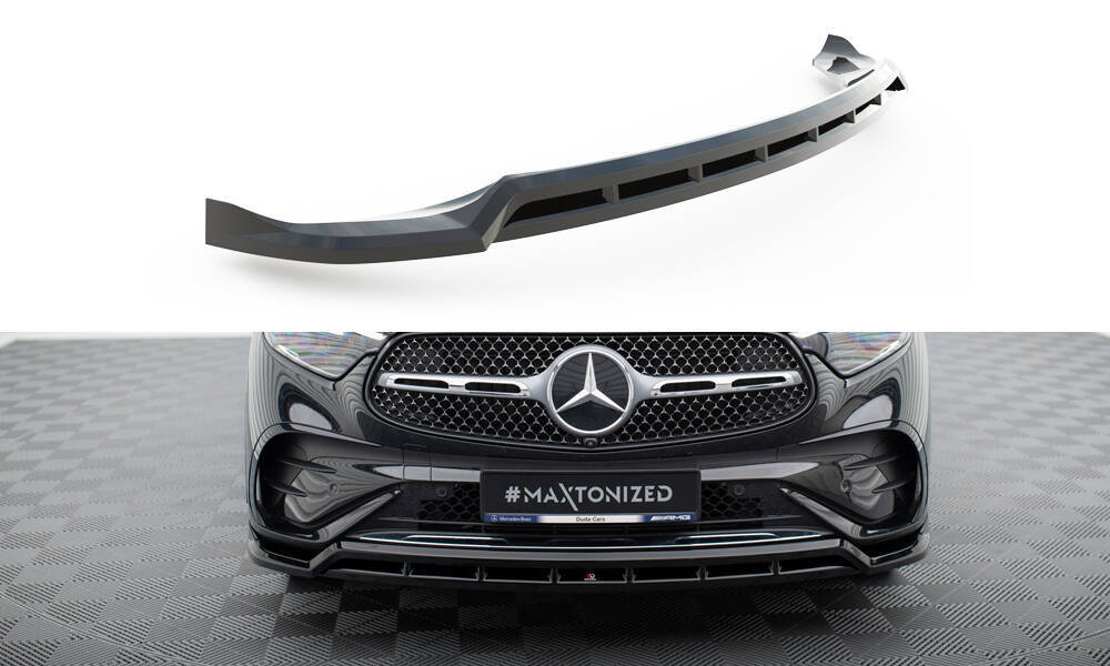 Voorspoiler passend voor Mercedes GLC AMG Pakket X254 Maxton Glans Zwart