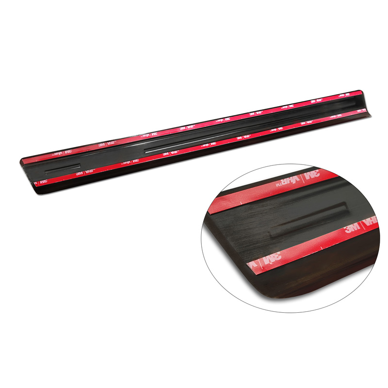 Black Inox door sill protectors  Peugeot 508 II Sedan 2019- 'Hybrid' - 4-pieces