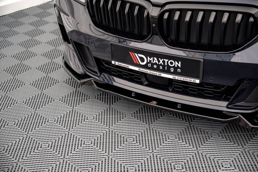 Voorspoiler passend voor BMW 6 GT M Pakket G32 Facelift 2020 - Maxton Glans Zwart