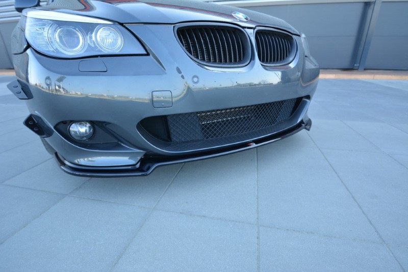 Voorspoiler passend voor BMW 5 E60/61 M-PACK Glanzend Zwart