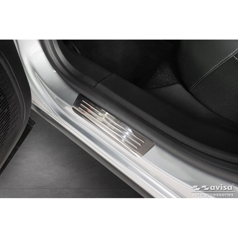 Stainless Steel Door sill protectors  Citroën C4 III 2020- & C4 X 2022- 'Lines' - 4-pieces