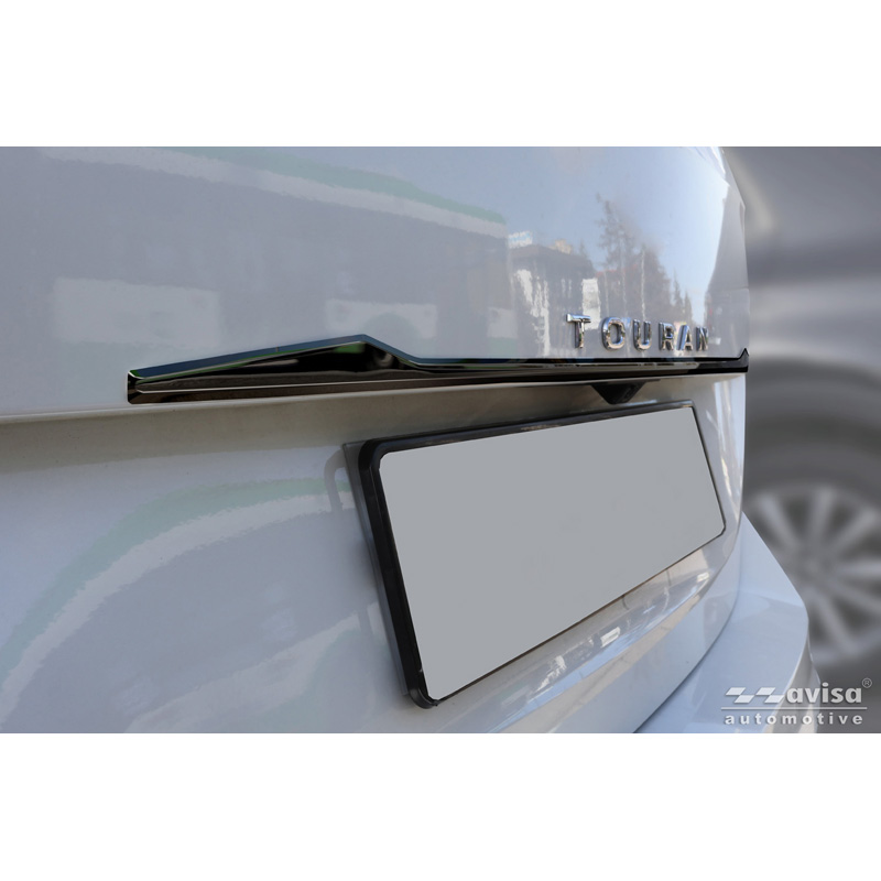 Avisa Black Chrome Stainless Steel Tailgate Trim  Volkswagen Touran (5T1) R-Line 2015-