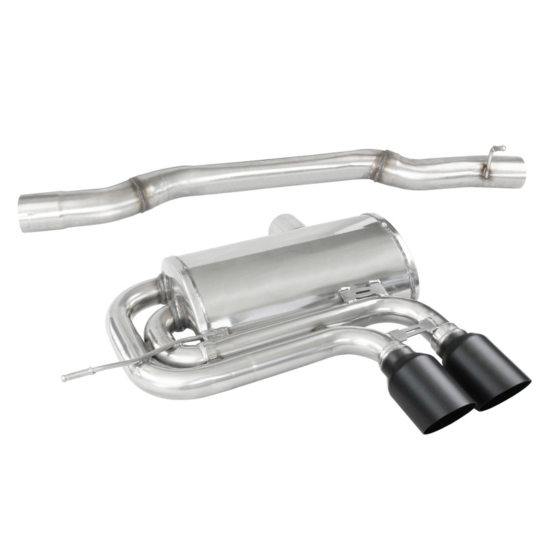 100% Inox Sport Exhaust  Mini F55/F56 2.0 Cooper S/JCW (192/231HP) 2019- (With OPF/GPF) 2x90mm Ceramic Black Edition