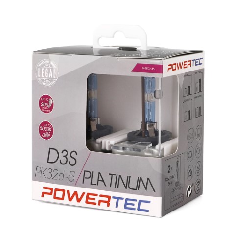 D3S Powertec Platinum +130% Xenon bulbs 5000K Duo Box