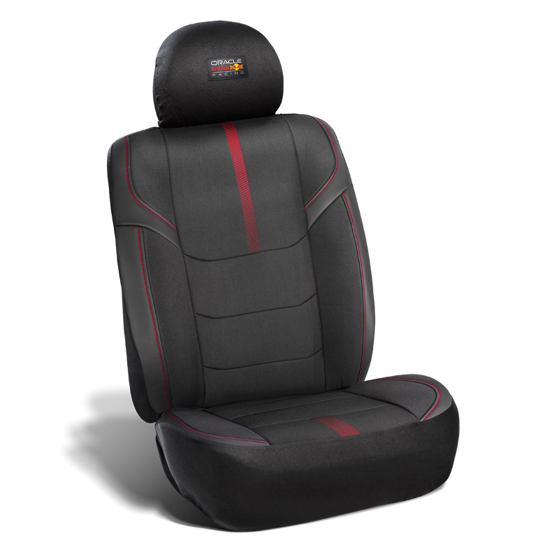 Red Bull Oracle Universal seat cover set Pro - 6-piece set - Black/Red -  Side-Airbags