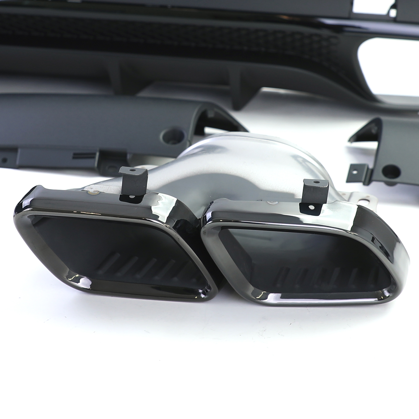 Diffuser passend voor Mercedes GLE SUV W167 V167 19-23 AMG Look Zwart