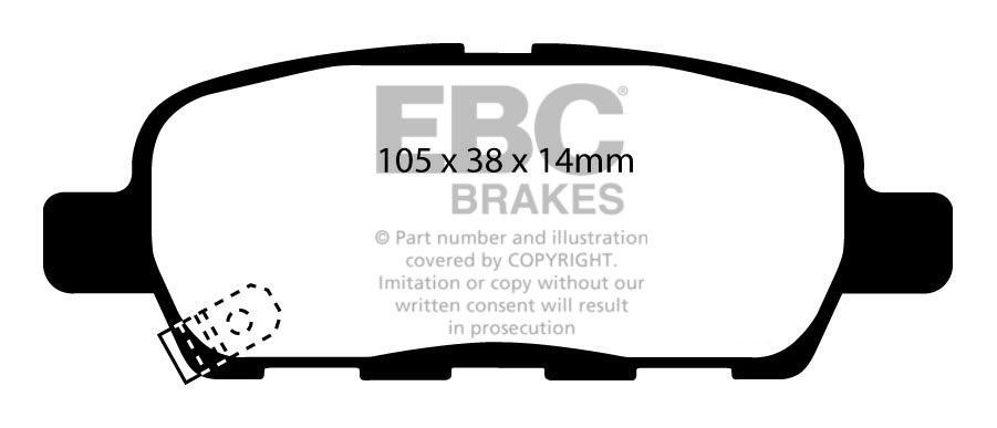 EBC Brakes NISSAN Stagea 2.5 Turbo 2001-2003 Remblokken achterzi