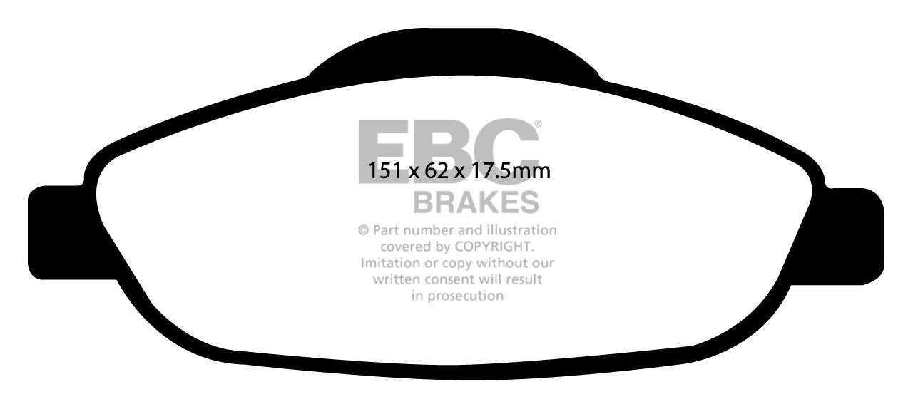 EBC Brakes PEUGEOT 308 1.4 2007-.. Remblokken voorzijde greenstu